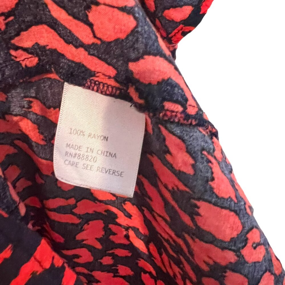Women's Anne Carson Sleeveless V-neck Leopard Print Blouse Size Large - Picture 4 of 4